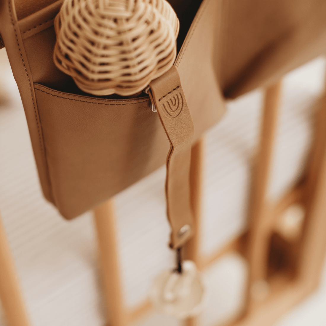 Vegan Leather Dummy Clip- Tan - Luca and Co Collective