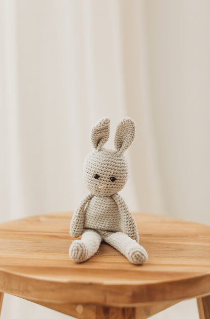 Ellie Crotchet Bunny- Grey